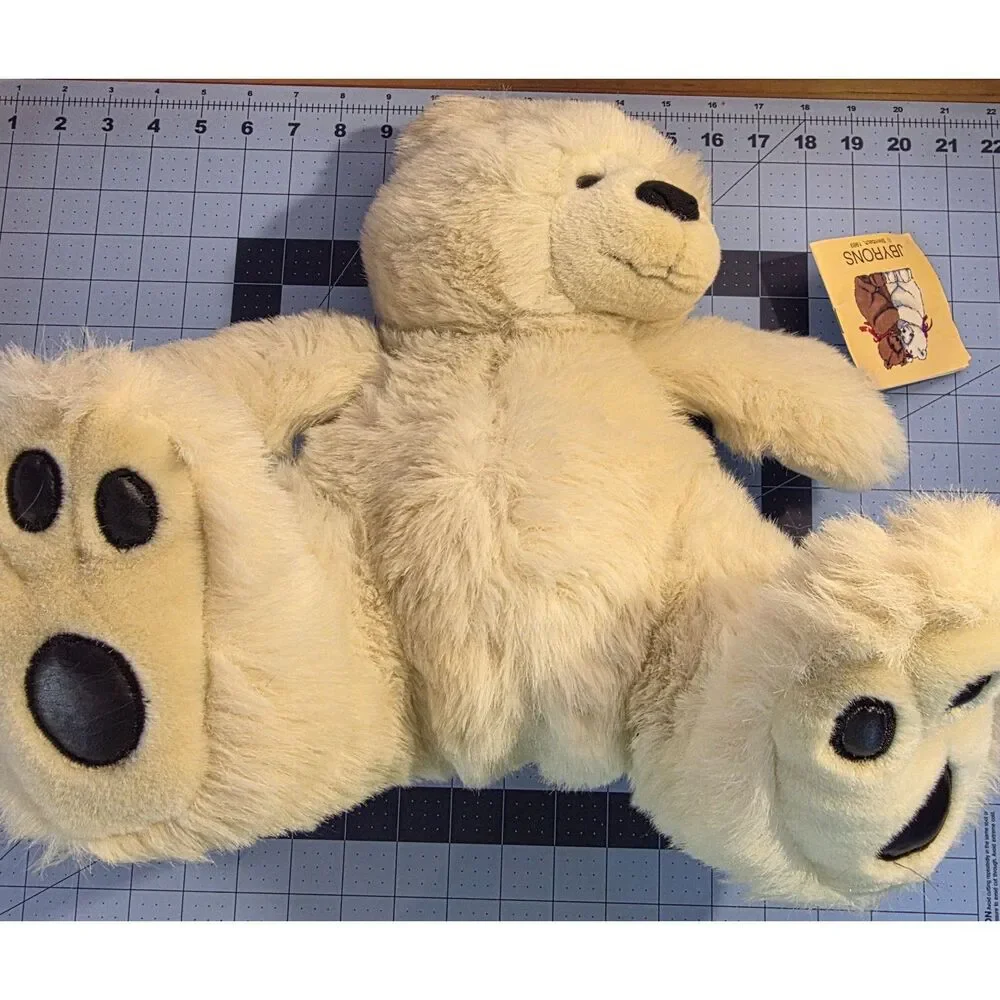 Vintage JBYRONS Bonnie White Teddy Bear Plush 1989 Steinbach w/ Tag